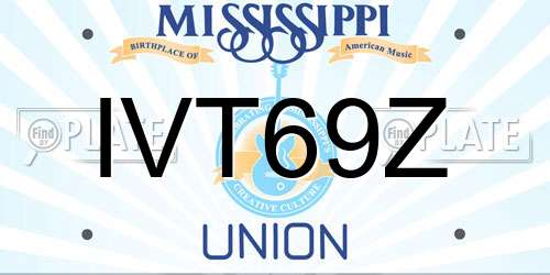 IVT69Z Mississippi License Plate