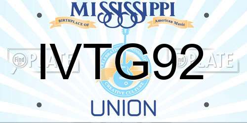 IVTG92 Mississippi License Plate