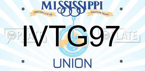 IVTG97 Mississippi License Plate