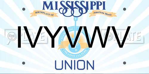 IVYVWV Mississippi License Plate