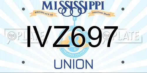 IVZ697 Mississippi License Plate