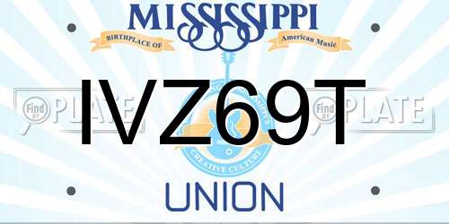 IVZ69T Mississippi License Plate