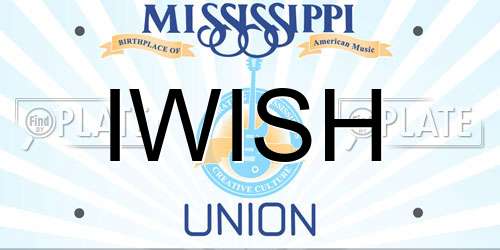 IWISH Mississippi License Plate