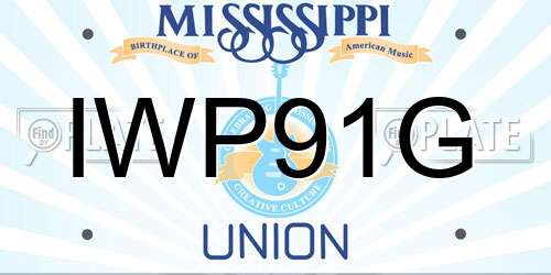 IWP91G Mississippi License Plate