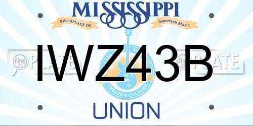 IWZ43B Mississippi License Plate