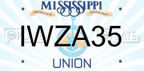 IWZA35 Mississippi License Plate