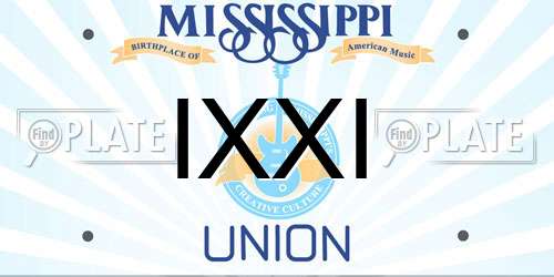 IXXI Mississippi License Plate