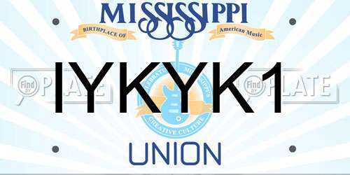 IYKYK1 Mississippi License Plate