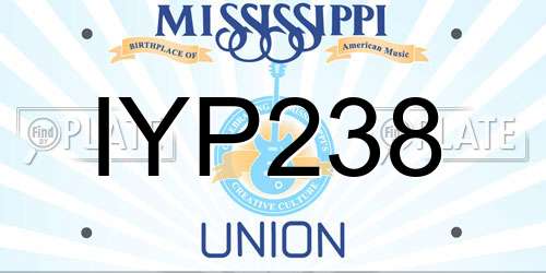 IYP238 Mississippi License Plate