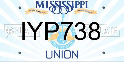 IYP738 Mississippi License Plate