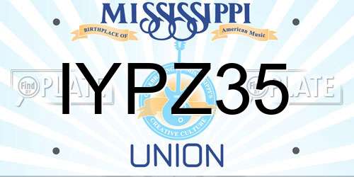 IYPZ35 Mississippi License Plate