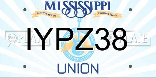 IYPZ38 Mississippi License Plate