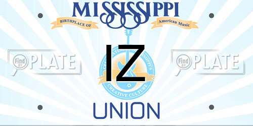 IZ Mississippi License Plate