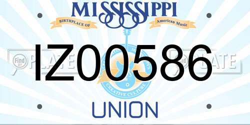 IZ00586 Mississippi License Plate