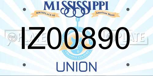 IZ00890 Mississippi License Plate