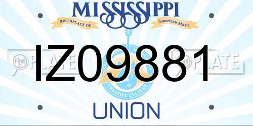 IZ09881 Mississippi License Plate