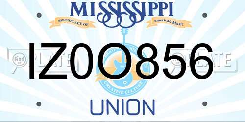 IZ0O856 Mississippi License Plate