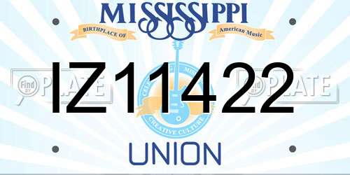 IZ11422 Mississippi License Plate