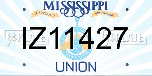 IZ11427 Mississippi License Plate
