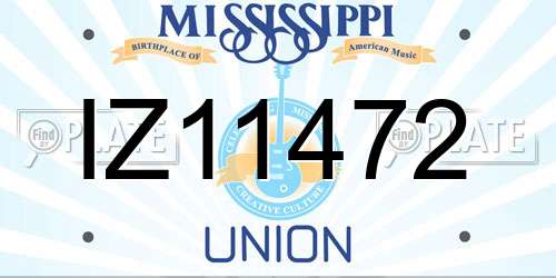 IZ11472 Mississippi License Plate