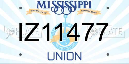 IZ11477 Mississippi License Plate