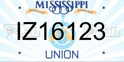 IZ16123 Mississippi License Plate