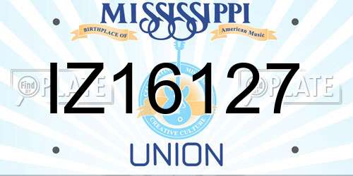 IZ16127 Mississippi License Plate