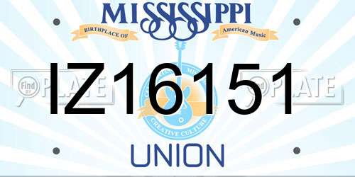 IZ16151 Mississippi License Plate