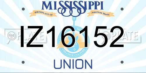 IZ16152 Mississippi License Plate