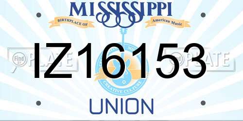 IZ16153 Mississippi License Plate