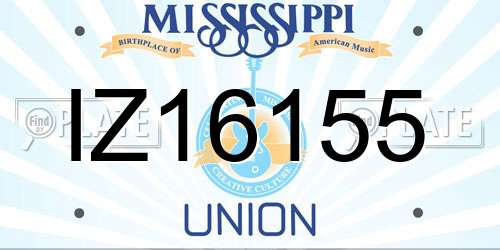 IZ16155 Mississippi License Plate