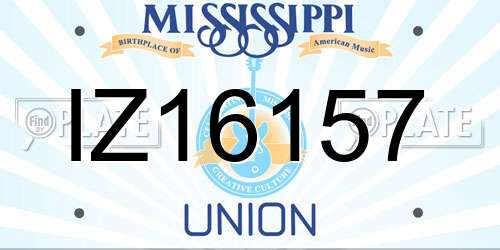 IZ16157 Mississippi License Plate