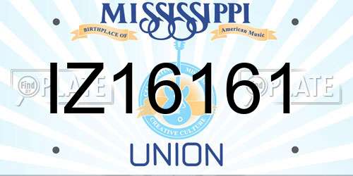 IZ16161 Mississippi License Plate