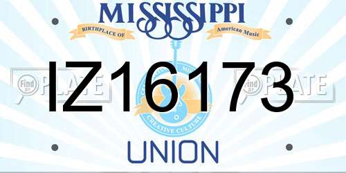 IZ16173 Mississippi License Plate