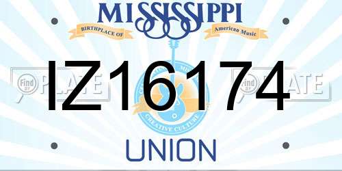 IZ16174 Mississippi License Plate