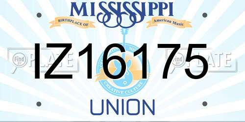 IZ16175 Mississippi License Plate