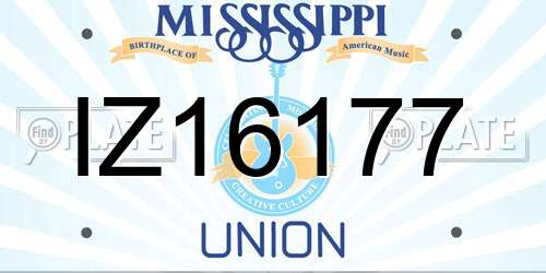 IZ16177 Mississippi License Plate