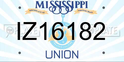 IZ16182 Mississippi License Plate