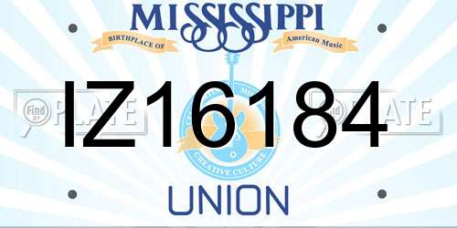 IZ16184 Mississippi License Plate