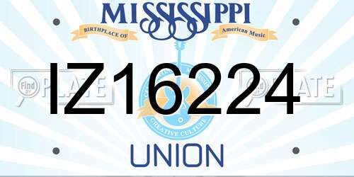 IZ16224 Mississippi License Plate
