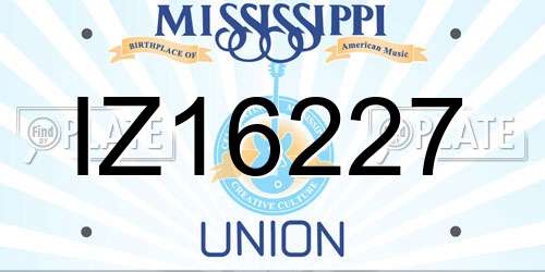 IZ16227 Mississippi License Plate