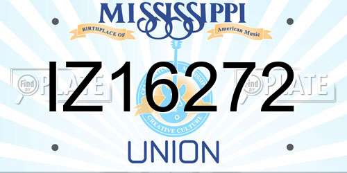 IZ16272 Mississippi License Plate