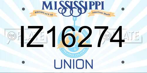 IZ16274 Mississippi License Plate