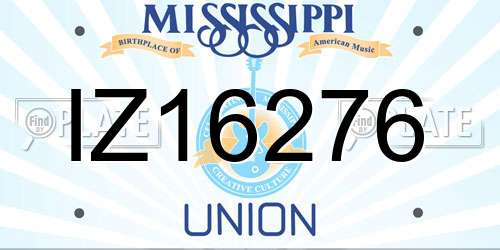 IZ16276 Mississippi License Plate