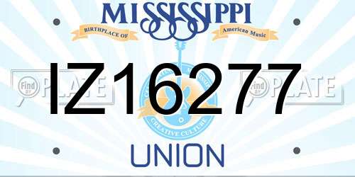 IZ16277 Mississippi License Plate