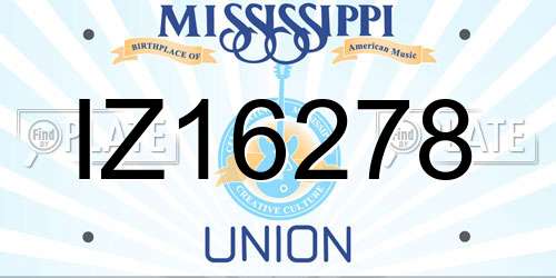 IZ16278 Mississippi License Plate