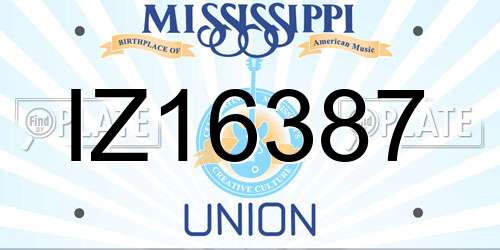 IZ16387 Mississippi License Plate
