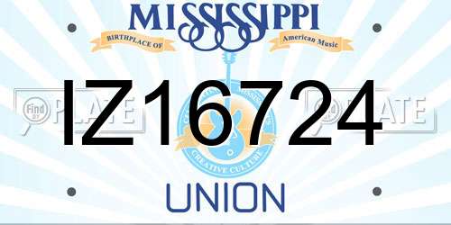 IZ16724 Mississippi License Plate