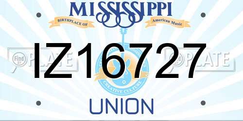 IZ16727 Mississippi License Plate