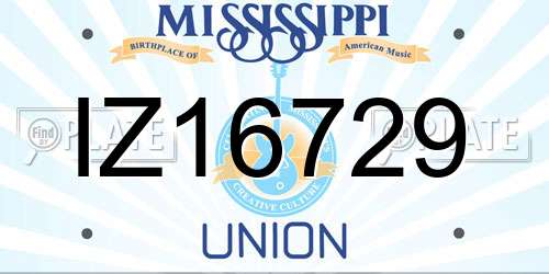 IZ16729 Mississippi License Plate